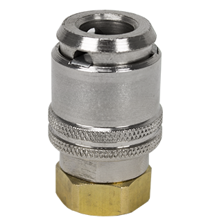 Large Bore Lock-On Air Chuck 1/4" NPT (Flow-Thru Design)