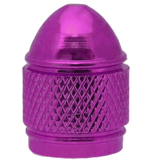Valve Cap (Purple) Domed, Ribbed Style