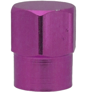 Valve Cap (Purple) Metal, Hex Style