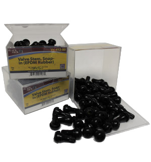 Valve Stem 3/4" eff. Length .453" Snap-In EPDM Rubber