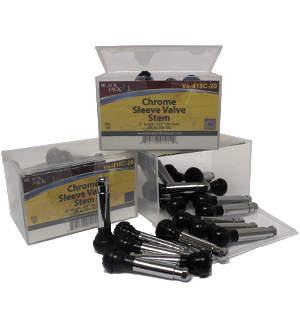 Valve Stem 1 1/2" eff. Length .453" Snap-In (Chrome Sleeve)