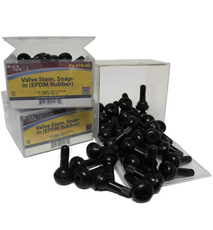 Valve Stem 1 1/4" eff. Length .453" Snap-In EPDM Rubber